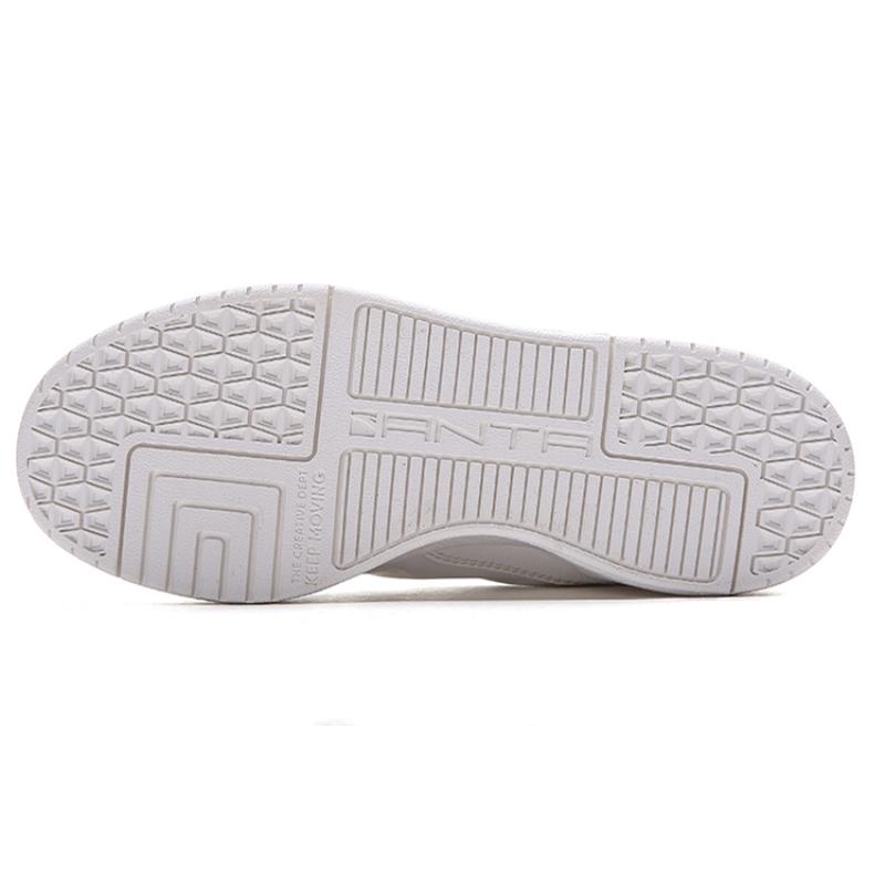 Anta Life Collection High-Top Skateboard Shoes Women's White Blue Sneakers 122048050-3