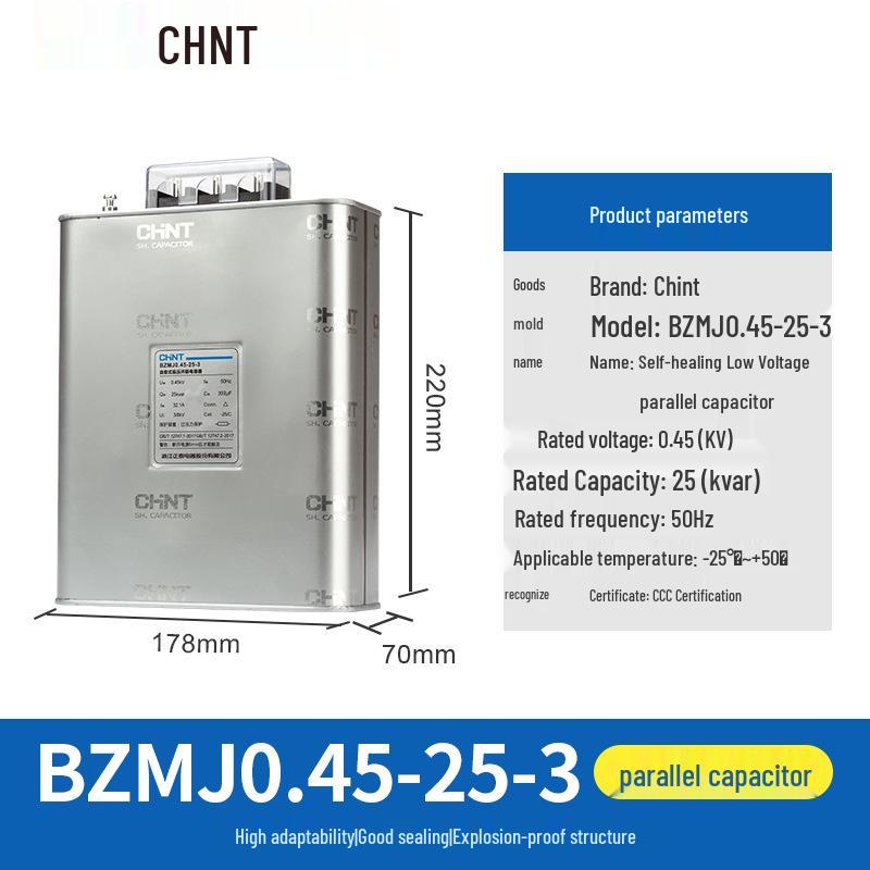 Chint Self-Healing Low Voltage Reactive Power Capacitor Cabinet BSMJ BZMJ 0.45 450V