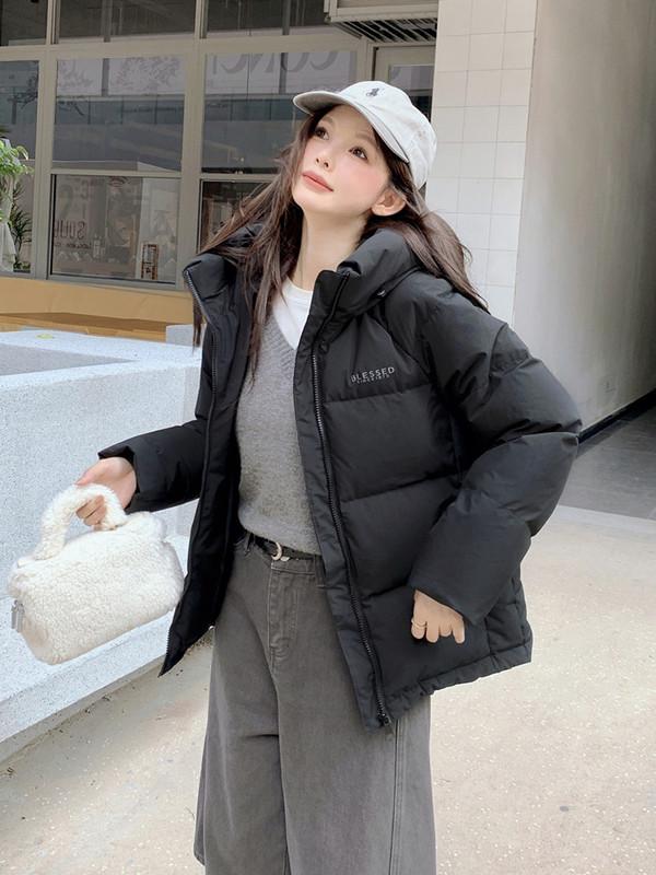 Korean Style Unisex Down Puffer Jacket - Women's Loose Fit Short Coat (2025)
