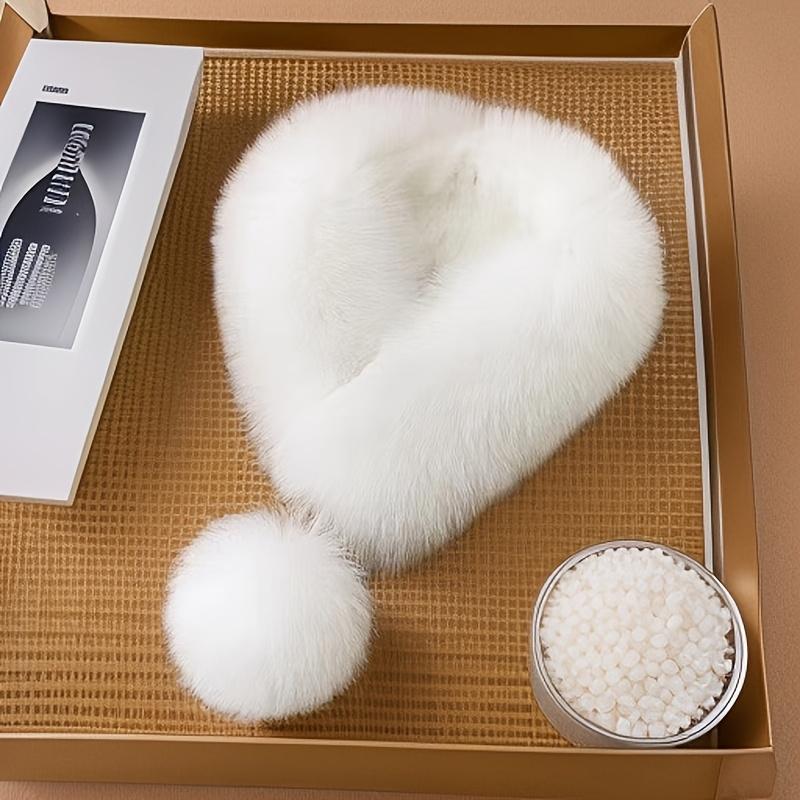 1PC Furry High-end Scarf Warm Fur Collar Thick Plush Skin-friendly Delicate Fashionable Stylish