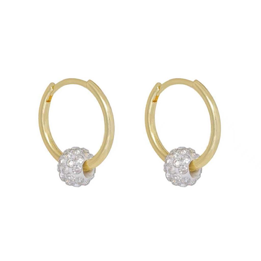 Exquisite Diamond Inlaid Ball Earrings: Elegant High-End Versatile Studs for Women