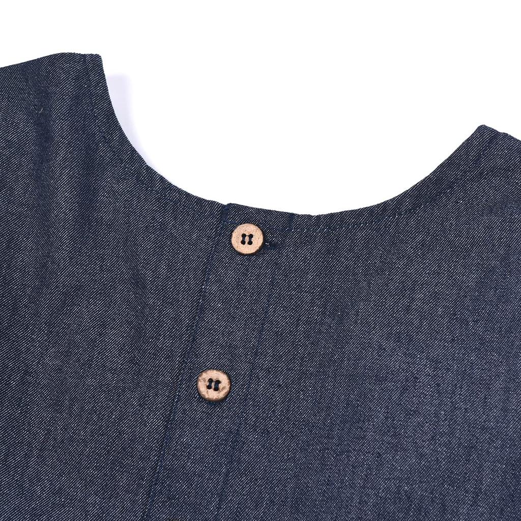 Kusguru Japan Dress Dark Size M Women's KOP505-88 Blue,