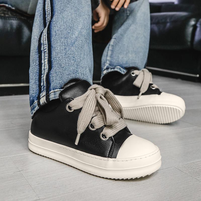 Fashion New Arrival Sneakers Street Style Men's Walking Shoes Stylish Leather Skateboard Footwear for Men Leisure Casual Tenis Masculino