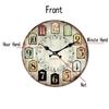 Vintage Large Abstract Design Clock Silent Cafe Kitchen Wall Clocks Watches Home Decor Art Shabby Chic Wall Clocks Klok D6Q7W5