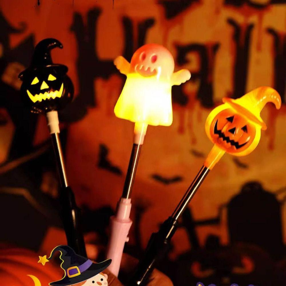 

Pumpkin Pumpkin Shake Toys Flashing Glow Pumpkin Stick Joyful Shining Hand Shaker білий