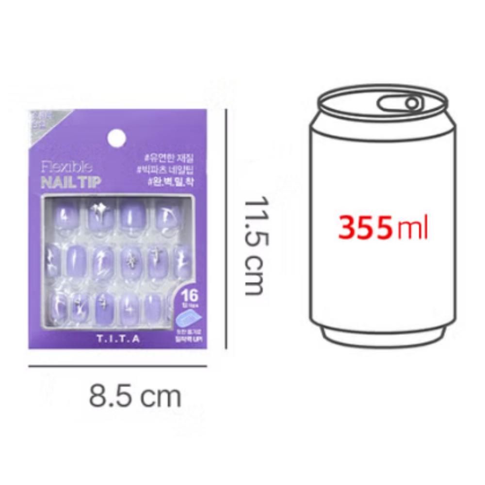 Square Nail Tips - 25SS TITApress Purple
