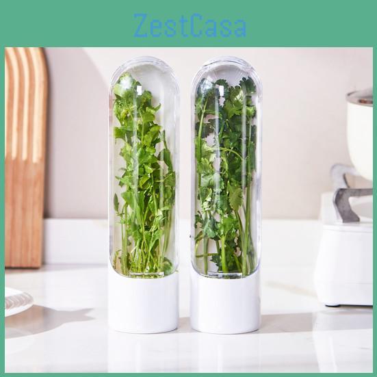 For Storage Box Refrigerator Cilantro Herb Keeper With Clear Lid Adjustable Vents Bpafree Preserves Vegetables Freshness Herb Storage Container