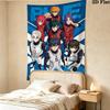 Blue Lock Wall Tapestry Aesthetic Wall Hanging Printed Fabric Blanket Decorative Tapestries For Bedroom Living Room Home Decor