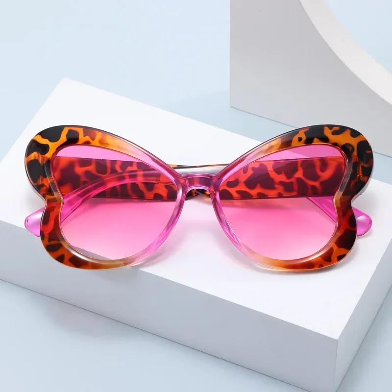 Trendy Party Large Frame Women Sunglasses Dopamine Butterfly Colorful Sunglasses Hip-hop Uv400 Sunscreen Full Frame Sunglasses