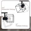 Spot de plafond - NETTLIFE - 3 ampoules - E14 - Orientable 350° - Métal noir