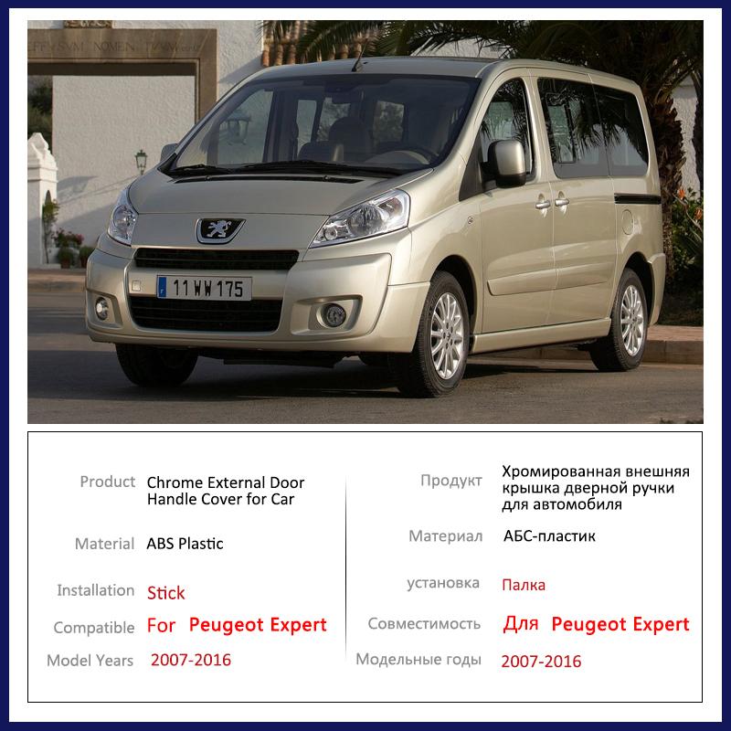 For Peugeot Expert MK2 2007 2008 2009 2010 2011 2012 2013 2014 2015 2016 Chrome Door Handle Cover Car Accessories Rustproof Cap