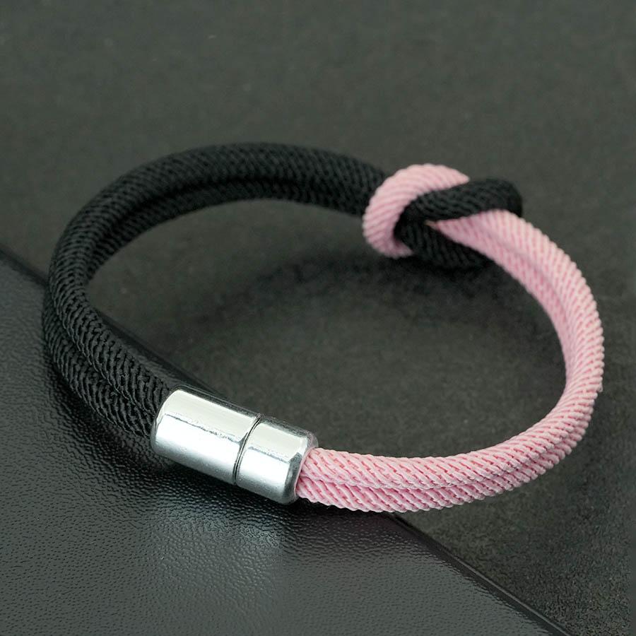 Neues 9-Stile Klassisches Kontrastierendes Konzentrisches Knoten Seil Armband Männer Frauen Distanz Anziehen Magnetischer Verschluss Valentins Armband Joias