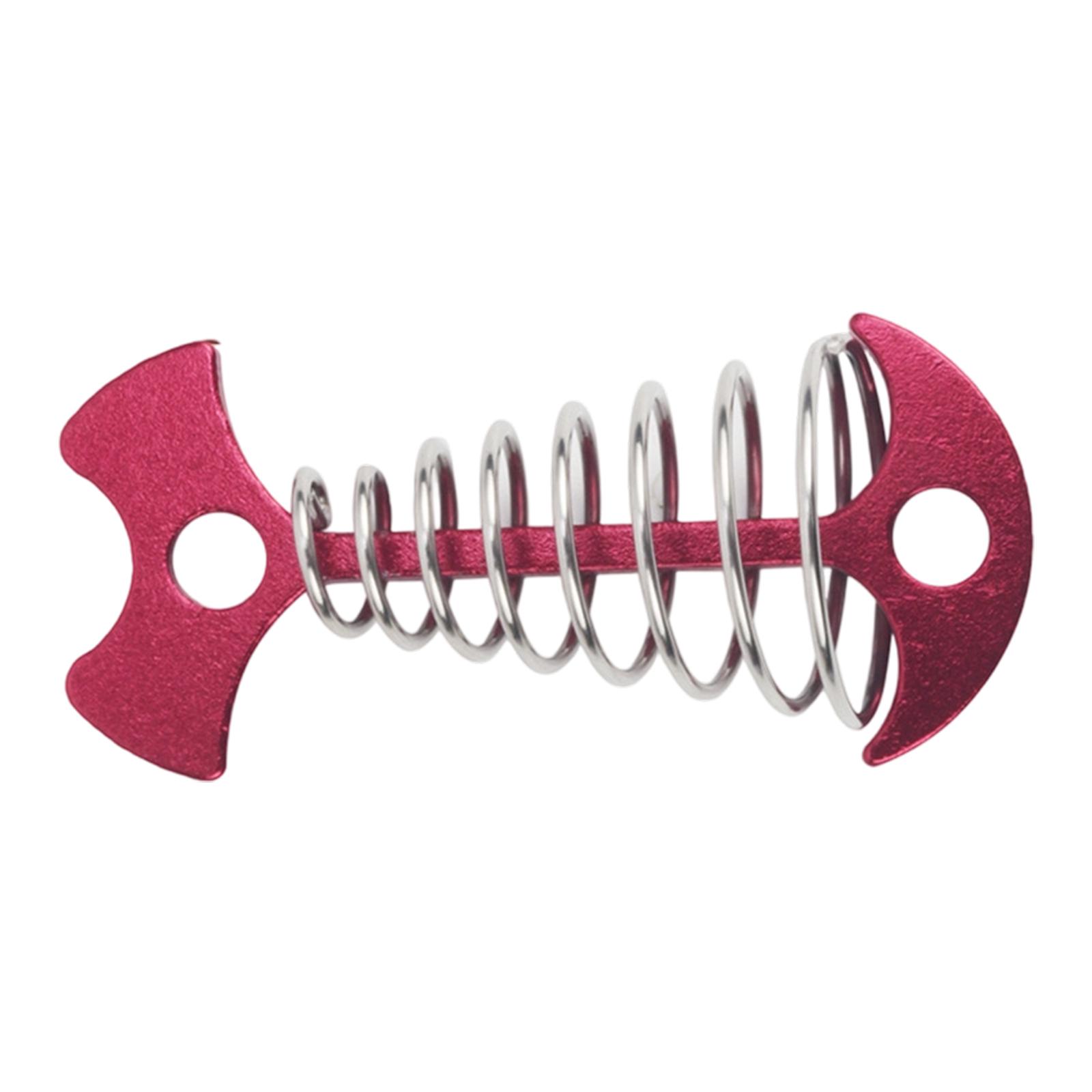 

Windproof Fishbone Deck Anchors Peg Spring Guyline Tensioner Cord Adjuster Deck Planks Board Tent Stake Enduring красный