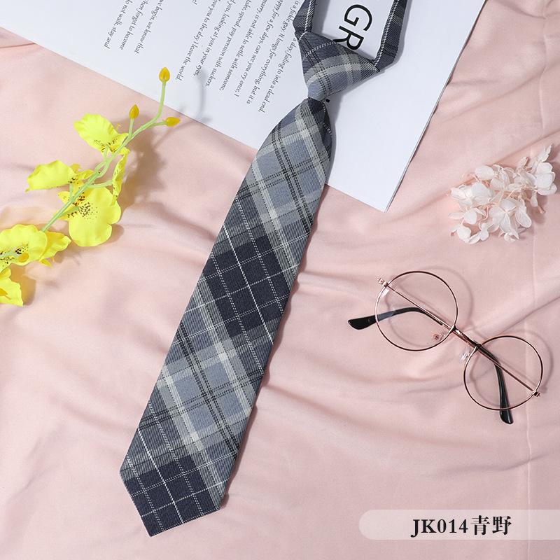 Jk Japanisches Karo Damenkragen Schwarzer Krawattenkragen Seil College-Stil Streamer Schleife Hemd Ins Matrosenanzug