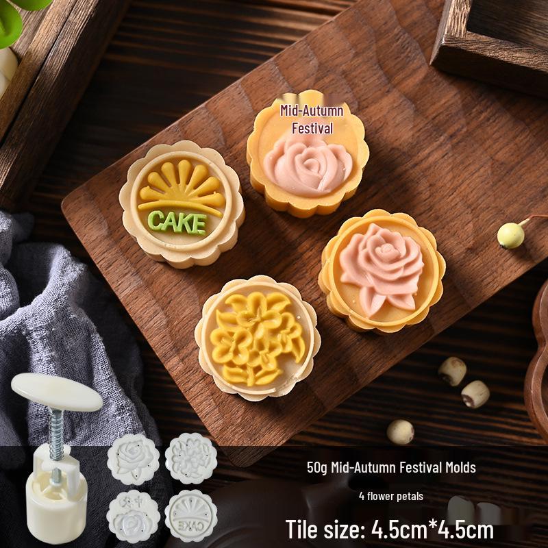 Mid-Autumn Mooncake Mold Stamp Tool for Ice Skin Mung Bean Pastry