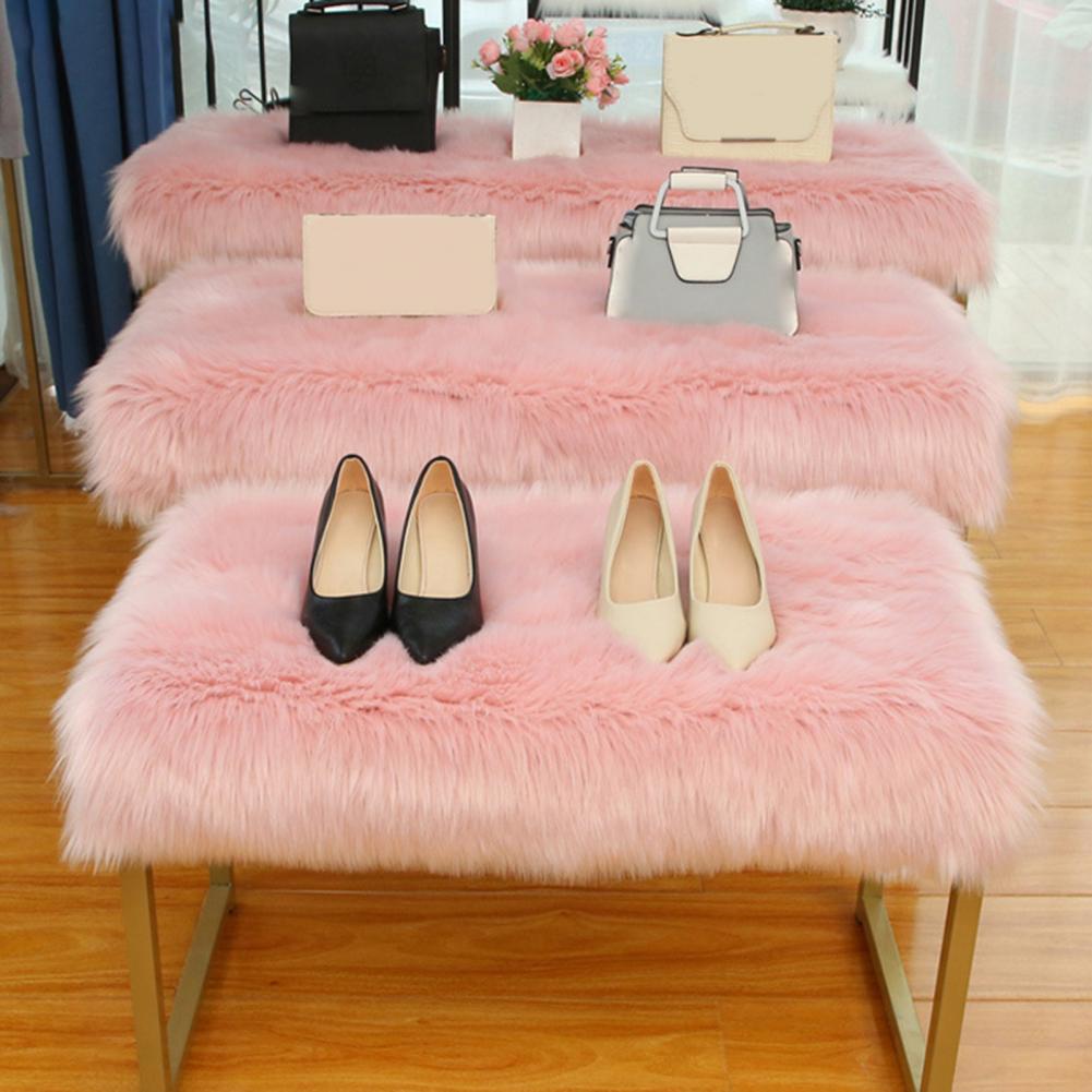 30/40/60cm Doormat Wide Application Polyester Faux Fur Sheepskin Simple Area Rug Halloween Welcome Resistant Carpet For Home