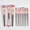 Heißverkaufendes Champagnerfarbenes Make-up-Pinselset mit Tasche 10 Stück 20 Stück Beauty-Werkzeuge Foundation-Pinsel Lidschatten-Pinsel Puderpinsel Gold