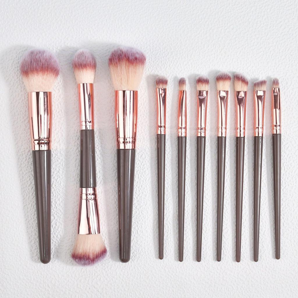 Heißverkaufendes Champagnerfarbenes Make-up-Pinselset mit Tasche 10 Stück 20 Stück Beauty-Werkzeuge Foundation-Pinsel Lidschatten-Pinsel Puderpinsel Gold