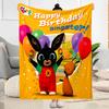 Bing's Birthday Celebration Blanket Ultra-Soft Perfect for Picnics Couch Office Chair for All Seasons Modern Unique Gift for Family and Friends Campin