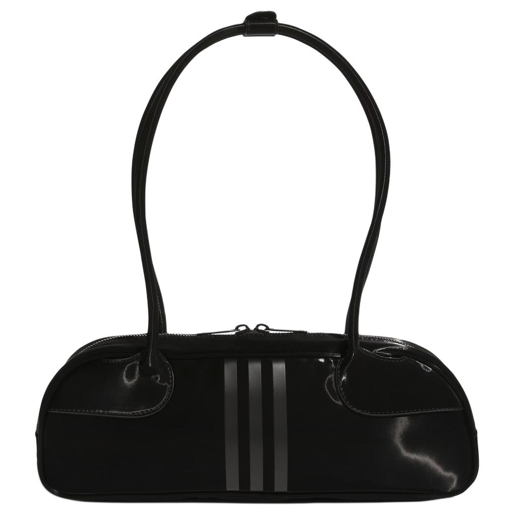 Adidas Originals Multi-Pocket Classic Practical Retro Sports Velvet Polyurethane Shoulder Bag Women Shoulder Bag Black KE4015