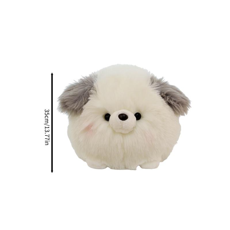 Очаровательная белая плюшевая собачка из серии «Мяч» Идеально для девочек!