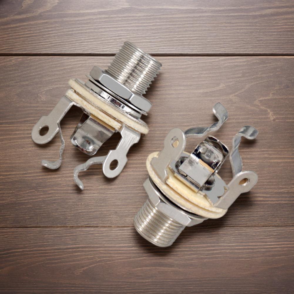 2Pcs 1/4 Inch 6.35Mm Input Jack-Plug Socket Input Plug Socket Guitar Socket Parts for Electric Guitar Bass