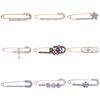 Trendy Rhinestone Five Pointed Star Brooches for Women Unisex Pearl Flower Pins Office Party Friend Gifts Jewelry Accessories