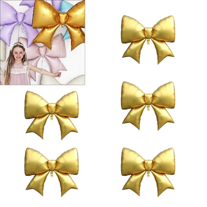 98x75cm Large Bowknot Shape Aluminum Balloon Birthday Party Balloon for Girls Birthday Party Decoration Photography Tool