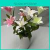 Lifelike 3d Cloth Lilies Artificial Flowers For Home Decor Wedding Centerpiece Floral Arrangement