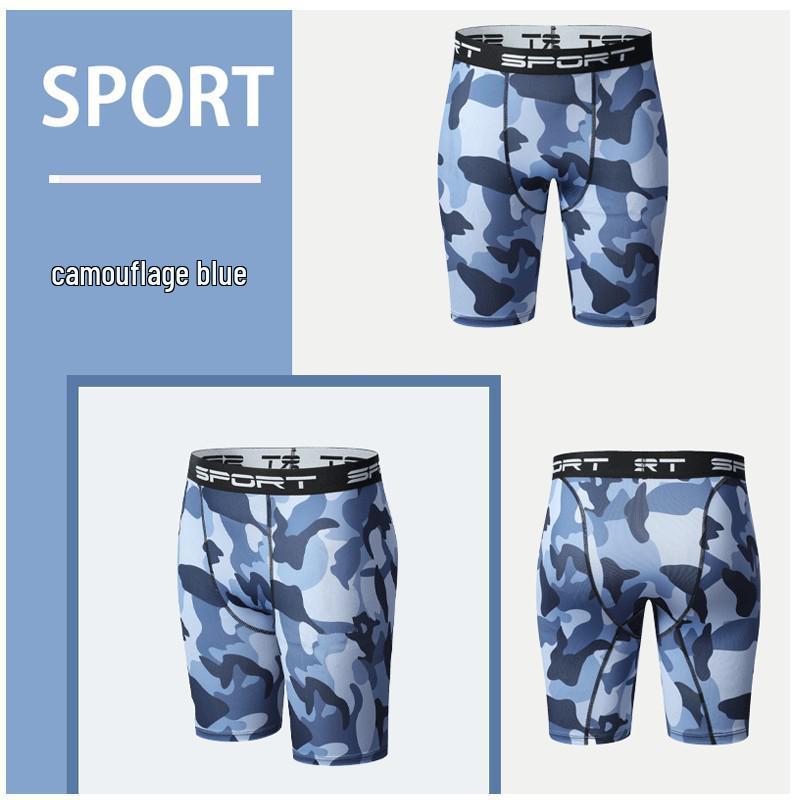 Men's Quick-Dry Elastic Swim Trunks - Tight Fit Boxer Briefs for Fitness and Beach