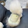 Dog clothes spring summer autumn new waffle small flower flying sleeve skirt pet cat cuter than bear teddy