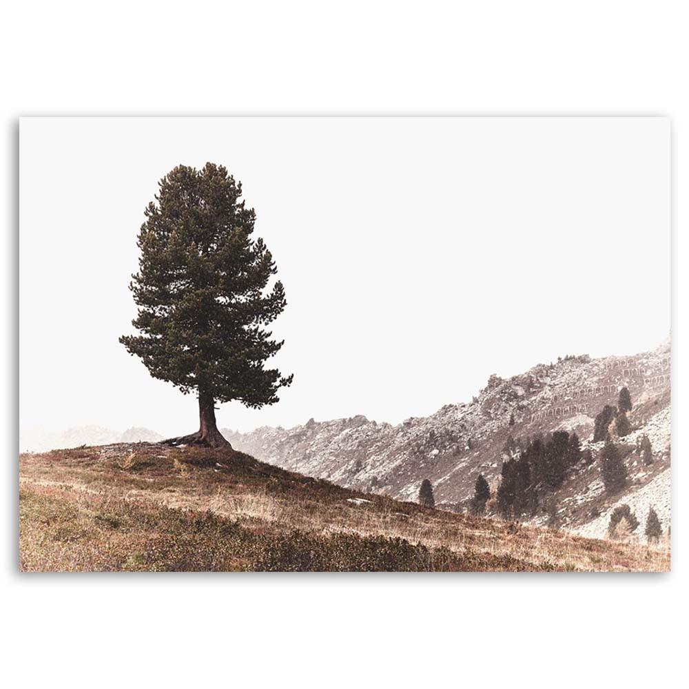 Canvas print Tree Mountains Nature