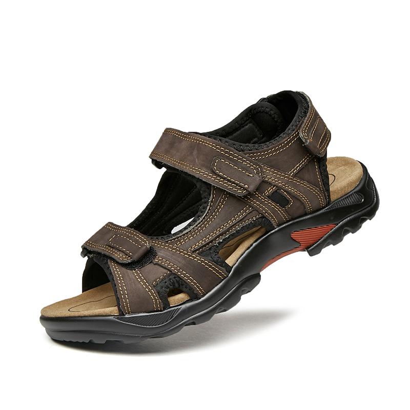 Summer Beach Shoes Men's Outdoor Men's Sandals Large Size 38-48 Men's Leather Sandals Men's Shoes