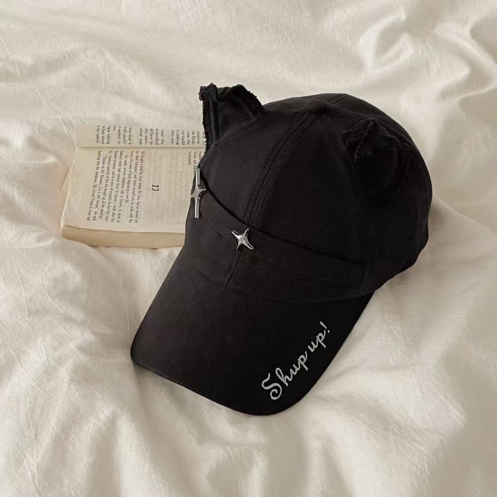 Cotton Baseball Caps Fox Ear Peaked Cap Unisex Sunscreen Hat  Spring Autumn