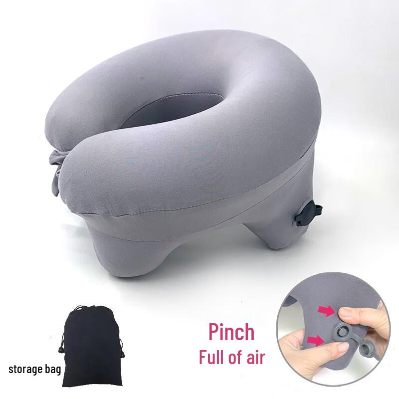 

Press-to-Inflate Portable Nap Pillow One Size