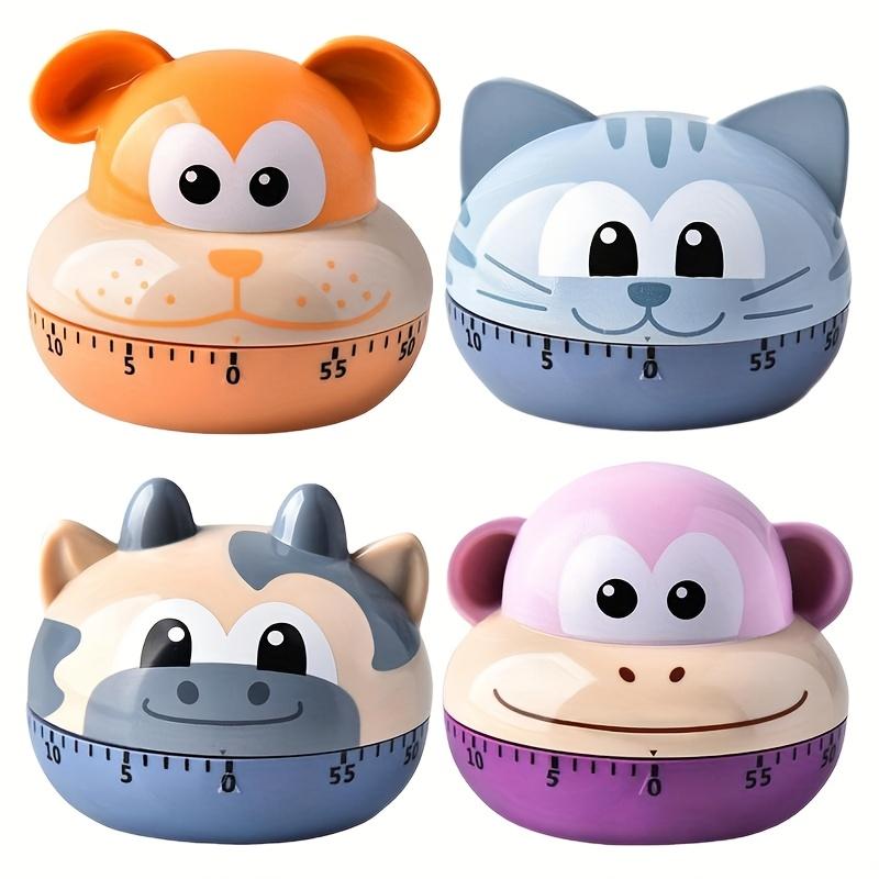 

Cute Cartoon Animal Kitchen Timer 60Minute Mechanical Countdown Timer,Battery Free Durable Plastic,4Colorful Animal Designs for Cooking,Study,Exercise