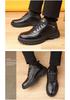 Men's Winter High-Top Velvet Cotton Leather Snow Boots - Warm and Versatile Casual Style