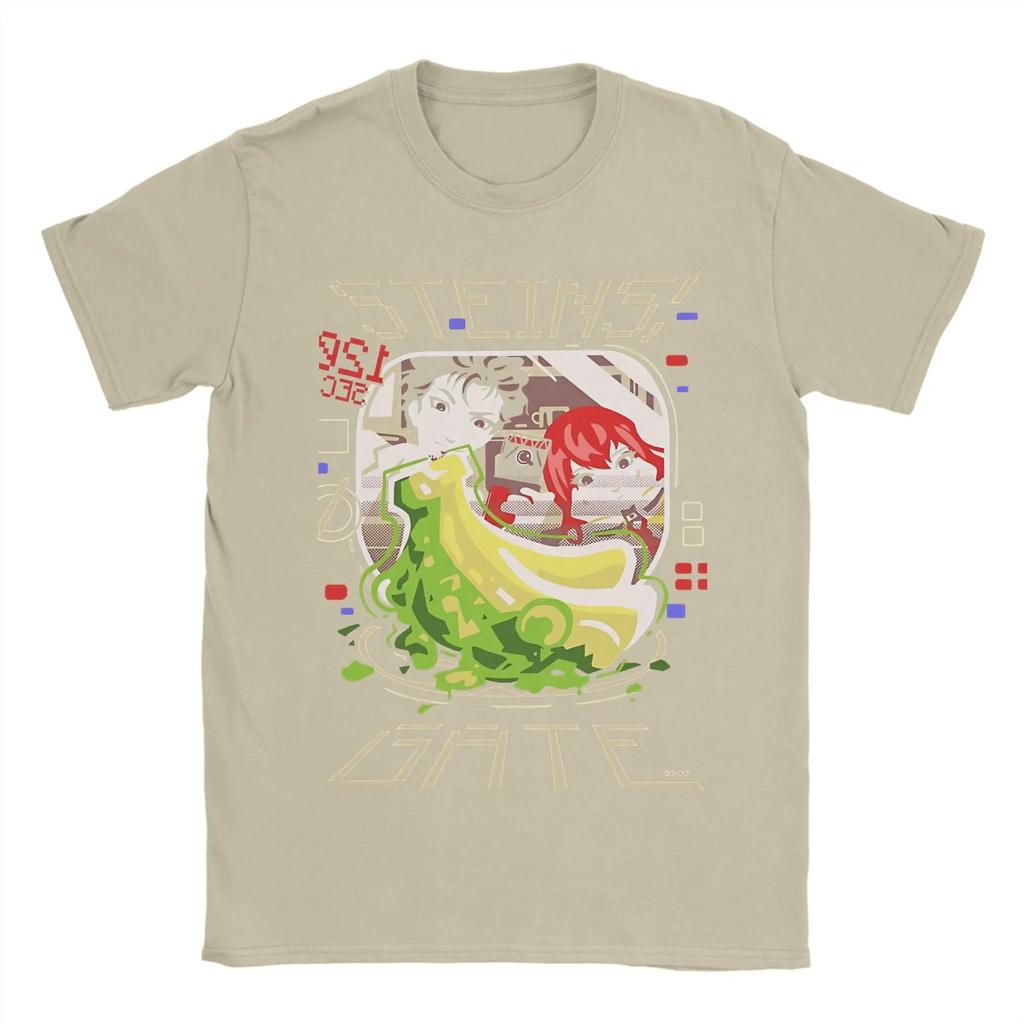 Game Steins Gate T Shirt Summer Mad Scientist Harajuku T Shirts Men Cotton Comfortable hot product Y2k Short Sleeves Classic tee