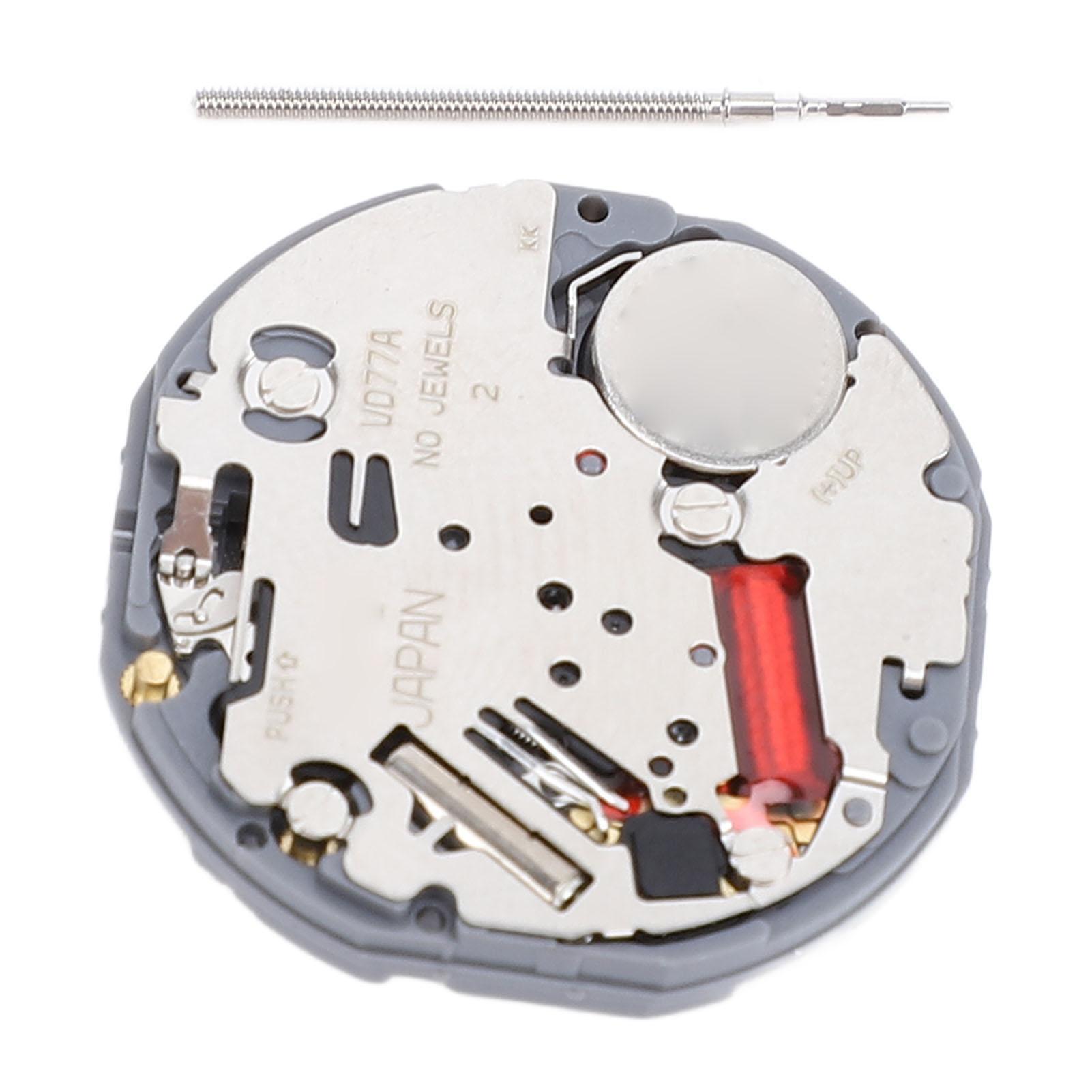 

VD77A Quartz Movement 2 Hands 24 Hour Hand Week Date VD77 Movement with Electronic Watch Accessories