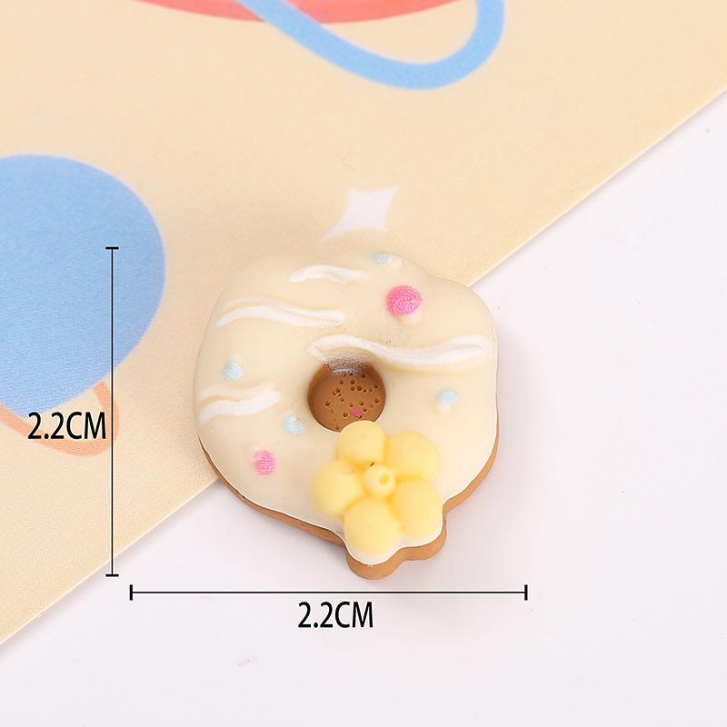 Doughnut DIY Hair Clip & Jewelry Resin Accessories with Cream Glue for Phone Case & Refrigerator Magnet