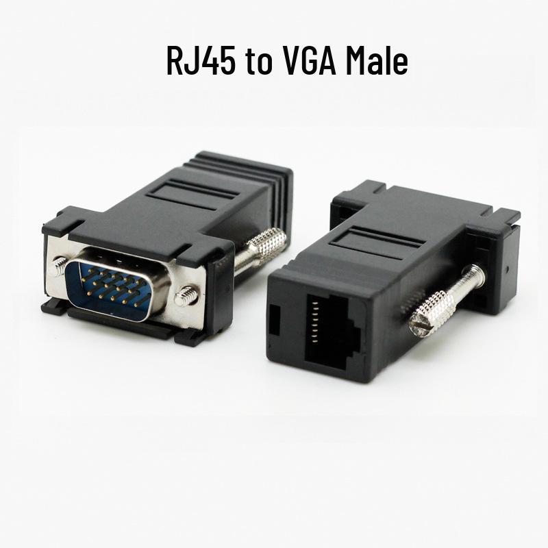 15m RJ45 to VGA Male/Female Signal Extender Adapter