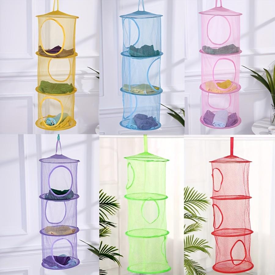 1pc Storage Basket Wall Cabinet Hanging Bag Storage Three-Layer Storage Basket Used for Wardrobe Storage