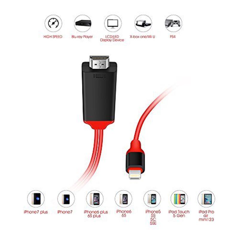 1080P Lightning zu HDMI-kompatibles Kabel Lightning Digital AV zu HDMI-kompatibler Adapter für