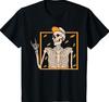 Vintage Halloween Skeleton Rock On Hand Skeleton T-Shirt