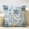 Retro Geometric Antique-Style Jacquard Fabric Cushion Cover Natural Linen Organic Fabric Printing Breathable For Home Decor