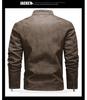 New Men's Asymmetrical Zipper Leather Motorcycle Jacket - European & American Style