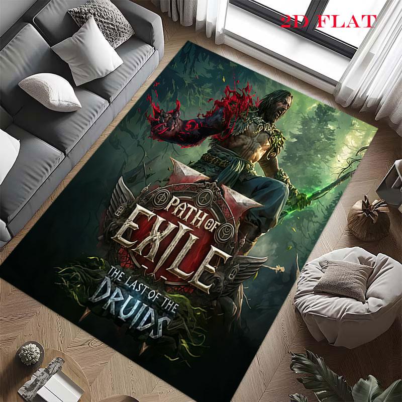 Path of Exile 2 Carpet Rug for Living Room Bedroom Home Sofa Decoration,Kids Play Nonslip Floor Mat