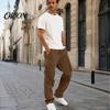 Weiche Hautfreundliche Lounge-Hose Herren Cargohose, Lockere Passform Jogginghose mit Verstellbarem Kordelzug Stylischer Hip-Hop-inspirierter Bündchen, Mehrere Taschen,
