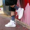Korea Harajuku Mode Karosocken Street Fashion Sportdruck Skateboard-Socken Hip Hop Geometrisch Schachbrettmuster Hip Hop Socken