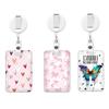 Card Holder with Detachable Neck Lanyard Retractable Badge Holder Card Protectors and Neck Strap Set for Office School